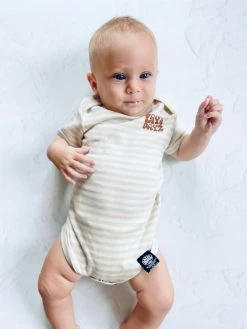 Salty Shreds Lay Dayz Organic Bodysuit - Multi Stripe