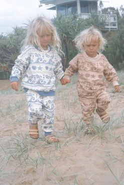 Salty Shreds Under The Sea French Terry Slouch Set - Retro Blue - Groms -Salty Shreds Shop image 07868440 d45b 4115 af8c 5bb4ae92f3fa 1