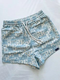 Salty Shreds SS Beach Club Patterned Twill Short - Retro Blue - Ladies -Salty Shreds Shop image 0d759002 f5c4 4820 b060 cab421135a00 1