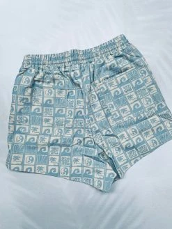 Salty Shreds SS Beach Club Patterned Twill Short - Retro Blue - Ladies -Salty Shreds Shop image 0edf8233 a2f8 4c74 9cff f6d2deaedb6d