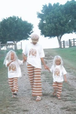 Salty Shreds Coastal Striped Organic Knit Pant - Ladies