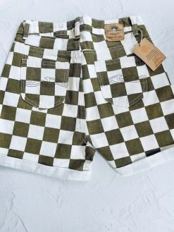 Salty Shreds Checkerboard Denim Shorts - Ladies -Salty Shreds Shop image 134d59c6 ea9f 4747 a8a2 8517f57e2f91