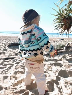 Salty Shreds Surf Wanderer Tribal Knit Hoodie - Groms - PRE ORDER