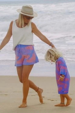 Salty Shreds Under The Palms Knit Short - Ladies