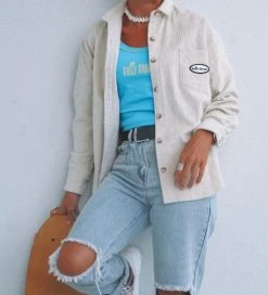 Salty Shreds Coastal Cord Button Shirt - Ladies -Salty Shreds Shop image 18b6d439 abcf 459b aaf6 71e99567fd59