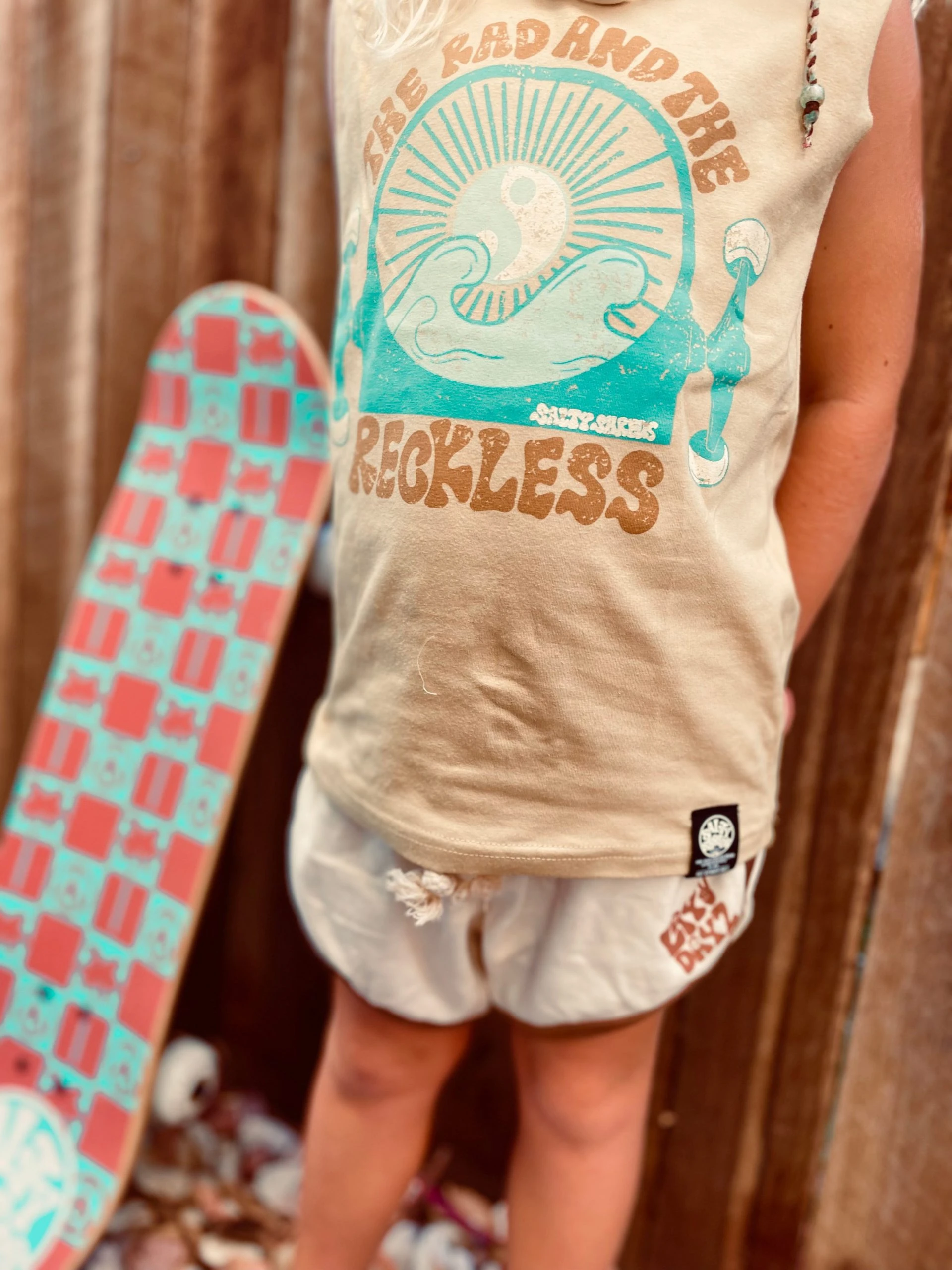 Salty Shreds The Rad & The Reckless Fade Out Groms Muscle Tank 12 Salty Shreds The Rad & The Reckless Fade Out Groms Muscle Tank - Image 10