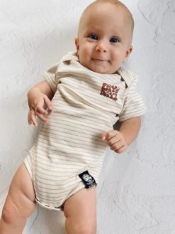 Salty Shreds Lay Dayz Organic Bodysuit - Pin Stripe