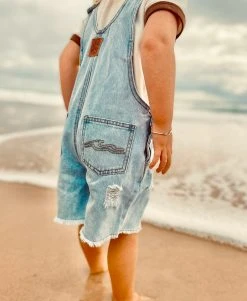 Salty Shreds Vintage Denim Wave Overalls - Groms -Salty Shreds Shop image 252730f6 a265 4681 9e5d a49d666f8938