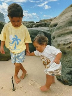 Salty Shreds Endless Waves Organic Knit Short - Blue Yellow - Groms -Salty Shreds Shop image 37b8a130 b1bb 469d aea6 0eed5de24430 1