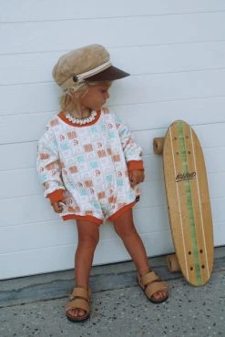 Salty Shreds SS Beach Club Retro French Terry L/s Jumpsuit