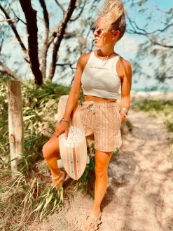 Salty Shreds Desert Dreamin Ladies Linen Short