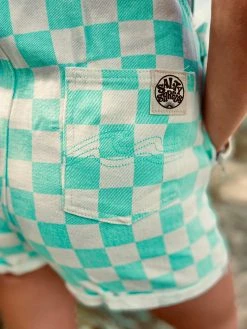 Salty Shreds Checkerboard Denim Overalls- Ladies -Salty Shreds Shop image 453c0751 c1d1 4dbc a81f a912f3282d87