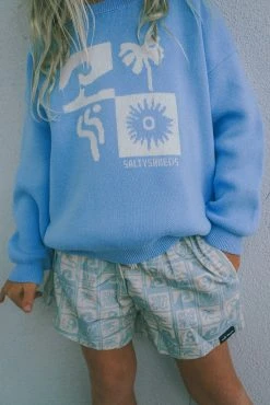 Salty Shreds Daily Grind Oversized Organic Knit Sweater - Groms