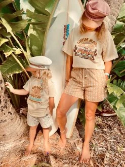 Salty Shreds Livin' Rad Ladies Crop Tee