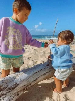 Salty Shreds SS Beach Club Patterned Twill Short - Retro Blue - Groms -Salty Shreds Shop image 50450a3b aec8 40d1 bfe2 6ec138fd8b2c