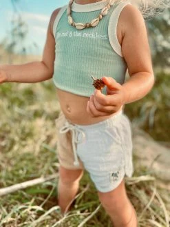 Salty Shreds ‘The Rad & The Reckless’ Ribbed Raw Crop - Girls -Salty Shreds Shop image 50b91651 9141 4bd1 9665 d3bbd9bd5b5c