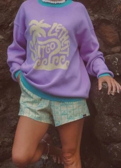 Salty Shreds SS Beach Club Patterned Twill Short - Multi Tone - Ladies