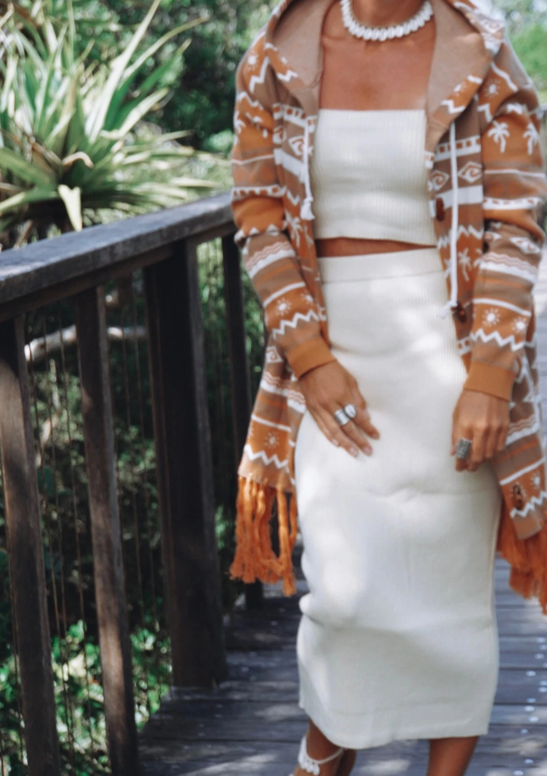 Salty Shreds Surf Wanderer Tribal Knitted Desert Cardigan - Ladies 10 Salty Shreds Surf Wanderer Tribal Knitted Desert Cardigan - Ladies - Image 8