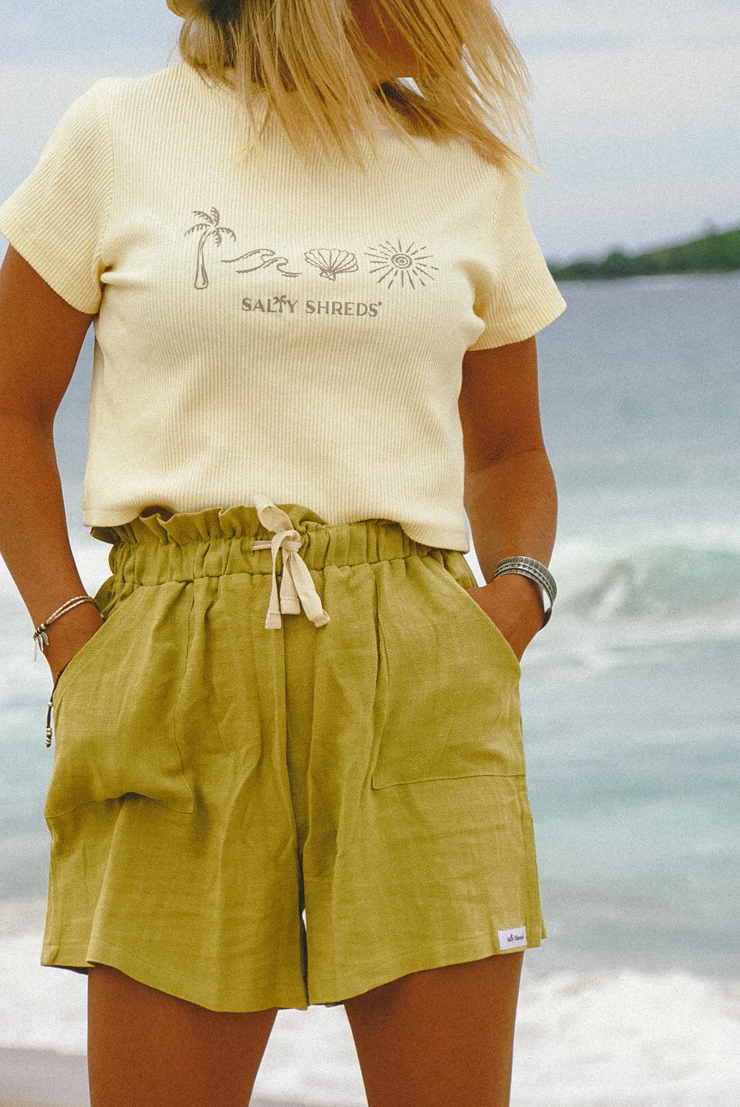 Salty Shreds Summer Essentials Ribbed Tee - Ladies 4 Salty Shreds Summer Essentials Ribbed Tee - Ladies - Image 2