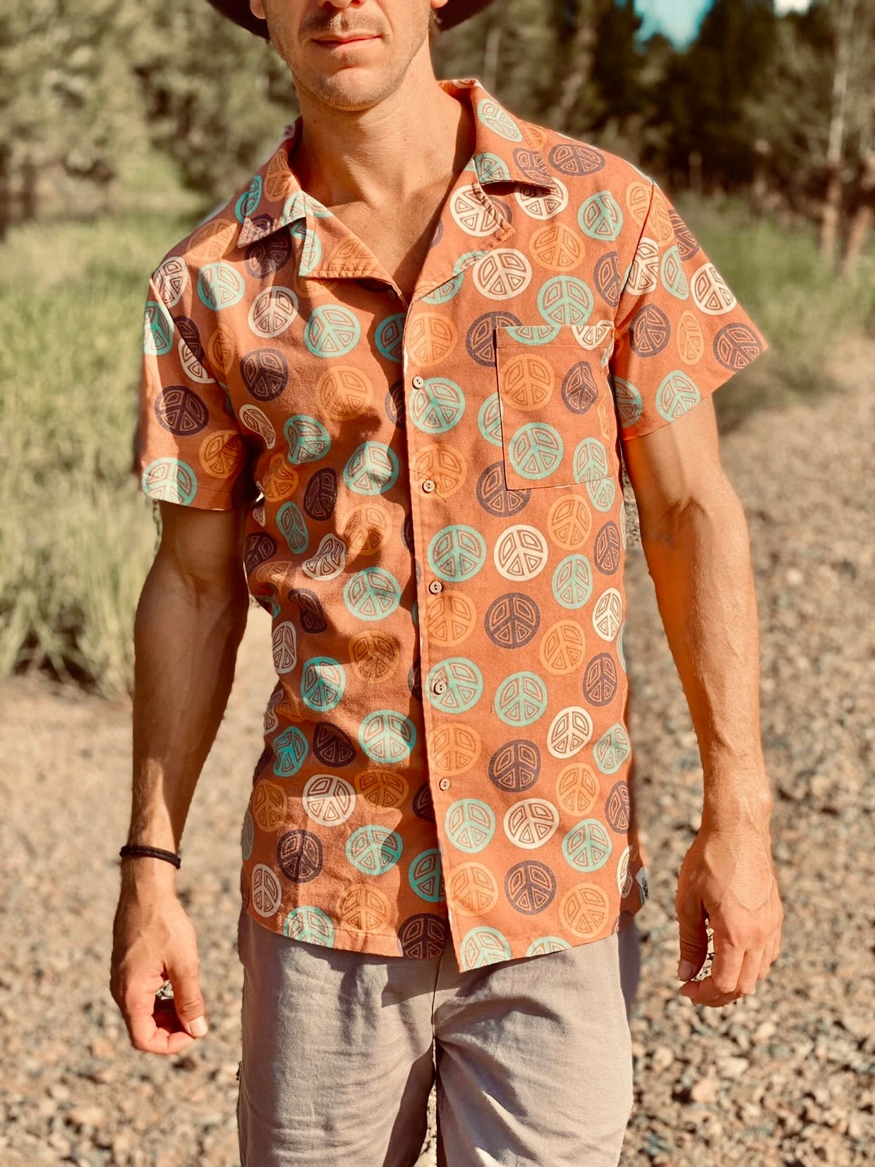 Salty Shreds Peace Out Linen Button Shirt - Mens 4 Salty Shreds Peace Out Linen Button Shirt - Mens - Image 2