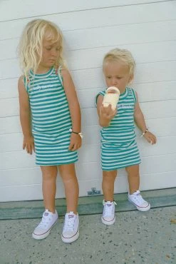 Salty Shreds Ribbed Tank Dress - Girls