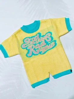 Salty Shreds Good Vibes Rad Times Organic Knit Jumpsuit - Mellow Yellow - Groms -Salty Shreds Shop image 7a7577e7 7c7e 47af 9411 34ef63f86874 1