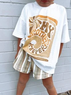 Salty Shreds My Brothers Keeper Organic 70's Stripe Short - Groms
