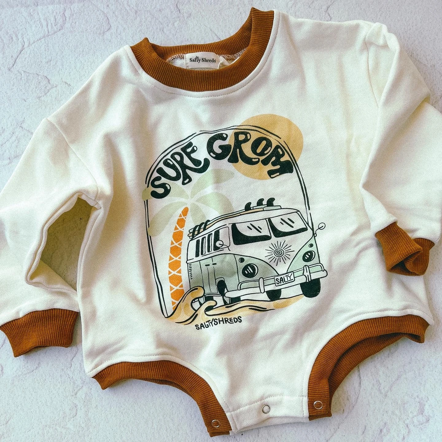 Salty Shreds Surf Grom French Terry L/s Jumpsuit 4 Salty Shreds Surf Grom French Terry L/s Jumpsuit - Image 2