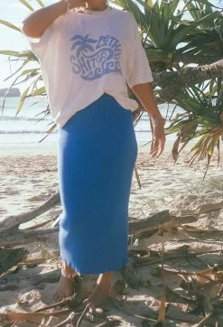 Salty Shreds Retro Summer Knitted Organic Skirt - Ladies