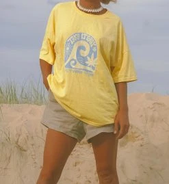 Salty Shreds Take It Easy Oversized Yellow Hemp Tee - Ladies -Salty Shreds Shop image baf6335a dbe7 493d 87ff 2989d220aa00 1