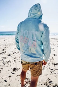 Salty Shreds Don't Be A Kook Acid Wash Blue Mens Hoodie -Salty Shreds Shop image bcd6a875 4885 487b 924e 88a12b3595e6