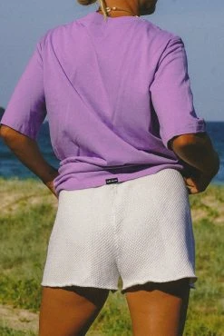 Salty Shreds Lazy Summer Ladies Knit Short - White -Salty Shreds Shop image c06439ca a4b2 4ee4 938d 1fd415eab47e 1