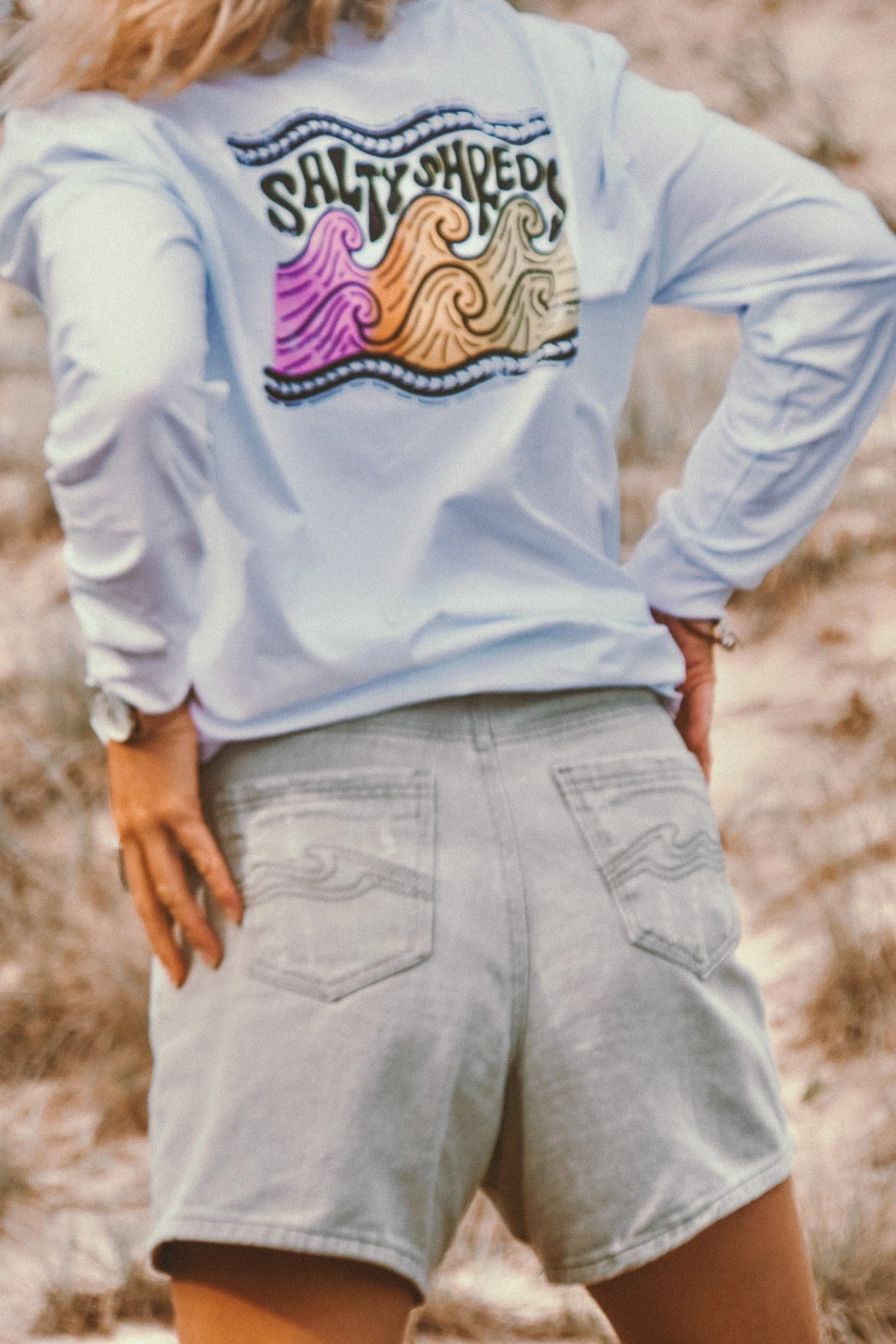 Salty Shreds retro wave L/S Tee - Ladies Salty Shreds Retro Wave L/S Tee - Ladies -Salty Shreds Shop image c1420a66 4d8f 4ce5 b611 05c05afd71c1