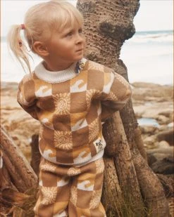 Salty Shreds Sunshine & Swells Checkerboard Knit Pant -Salty Shreds Shop image c25af8c0 7ec2 4377 94fd cd830e762768