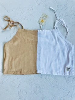 Salty Shreds Colour Block Linen Crop - Ladies -Salty Shreds Shop image c59505ac ad7a 4a23 a92e 9cbb4e8f1d55