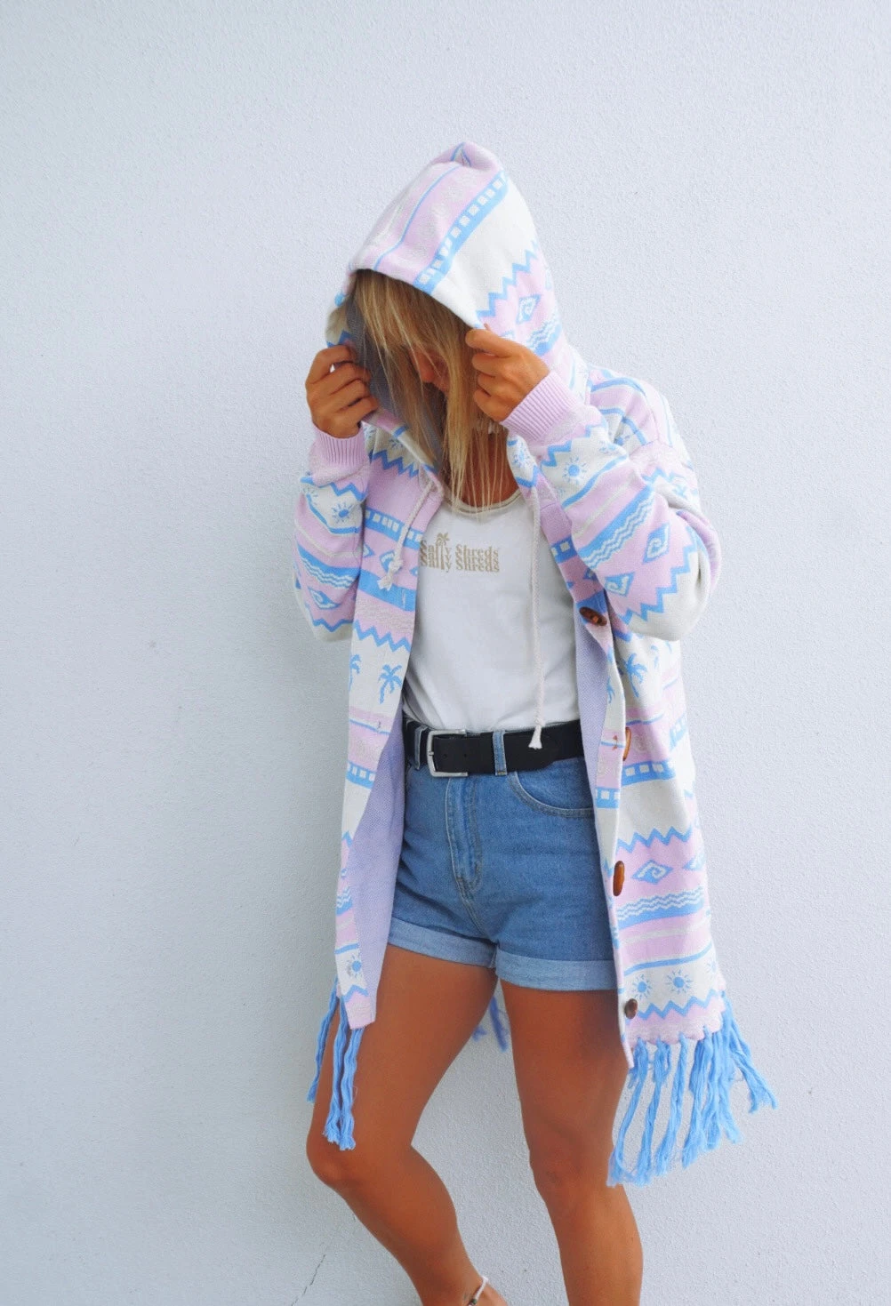 Salty Shreds Surf Wanderer Tribal Knitted Ocean Cardigan - Ladies 7 Salty Shreds Surf Wanderer Tribal Knitted Ocean Cardigan - Ladies - Image 5