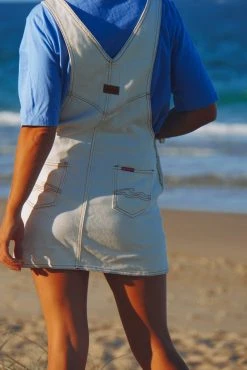 Salty Shreds SS Retro Relaxed Overall Skirt- Bone - Ladies -Salty Shreds Shop image cc703cd4 2f43 415e 8ed9 98b8f209acd8