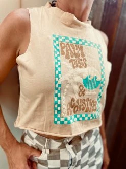 Salty Shreds Palm Trees & Acoustics Fade Out Ladies Tank -Salty Shreds Shop image ccfa8c83 5a04 481a adeb a326ab47f862