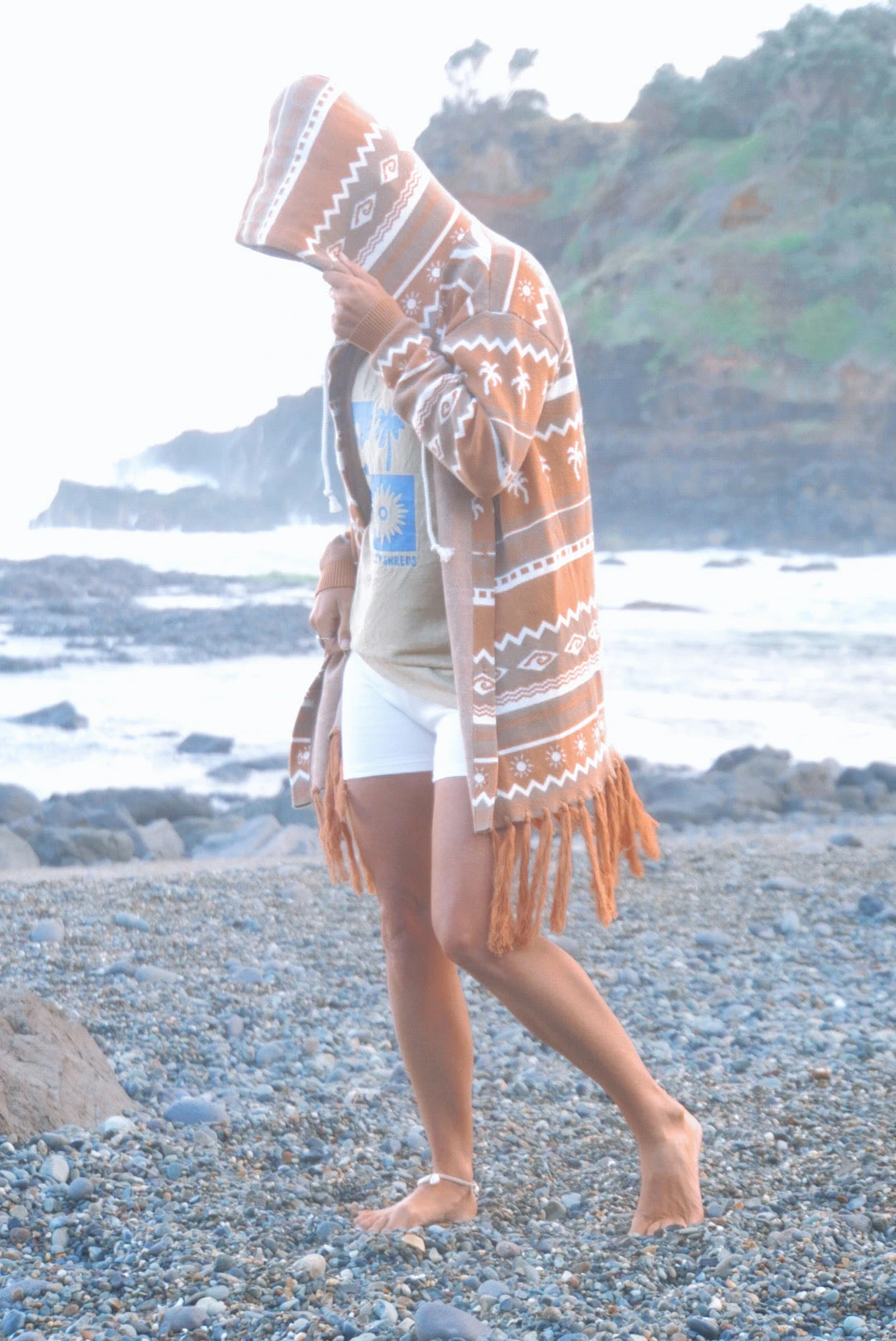 Salty Shreds Surf Wanderer Tribal Knitted Desert Cardigan - Ladies 5 Salty Shreds Surf Wanderer Tribal Knitted Desert Cardigan - Ladies - Image 3