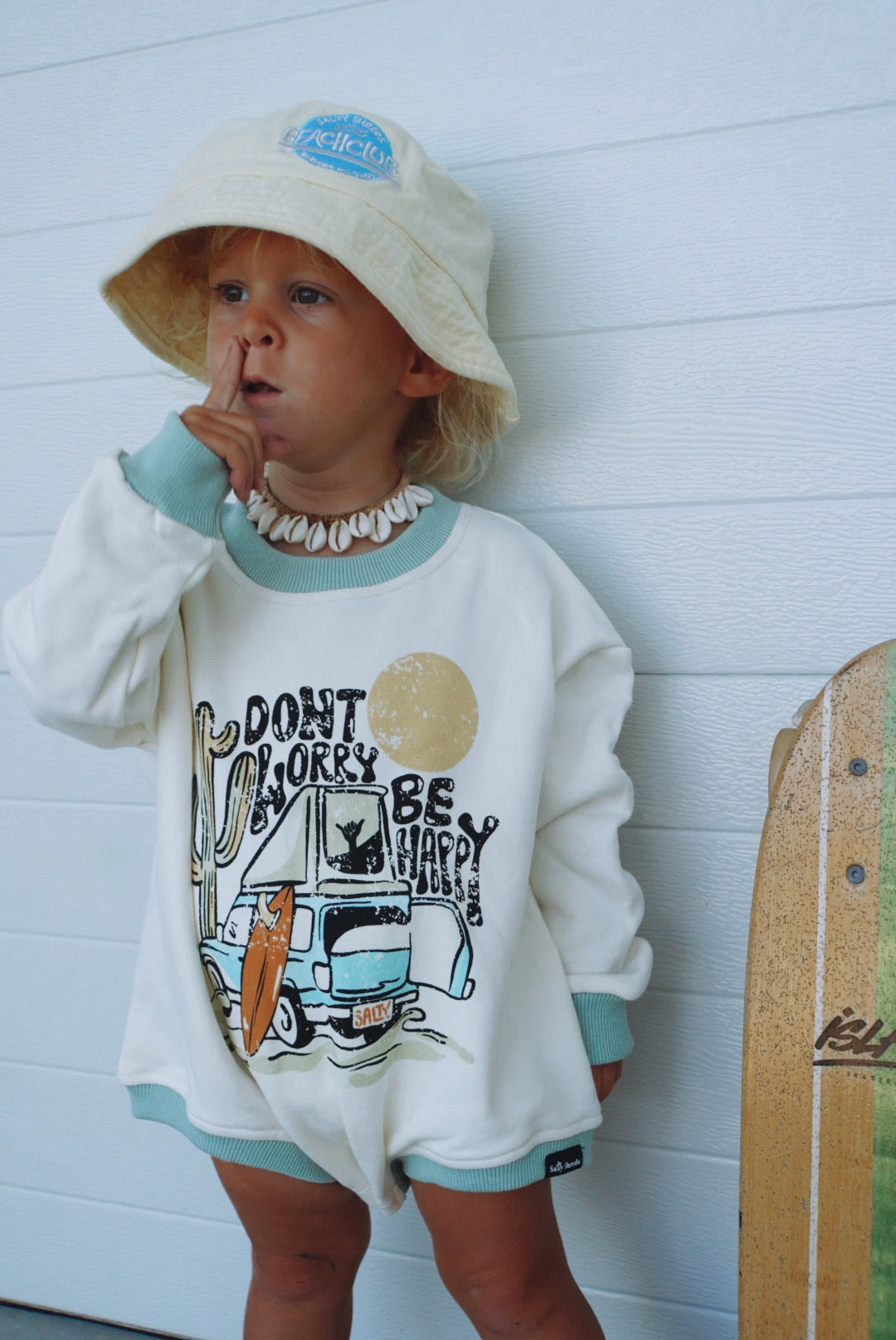 Salty Shreds Don't Worry, Be Happy Retro French Terry L/s Jumpsuit 3 Salty Shreds Don't Worry, Be Happy Retro French Terry L/s Jumpsuit