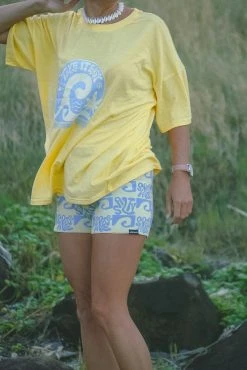 Salty Shreds Take It Easy Oversized Yellow Hemp Tee - Ladies -Salty Shreds Shop image e06908e0 269e 45a3 9444 ceb7d041a618