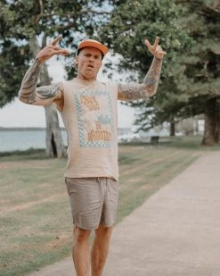 Salty Shreds Palms Trees & Acoustics Fade Out Mens Tank -Salty Shreds Shop image e83c2a8b 7481 4396 b760 4f4e01257f5d