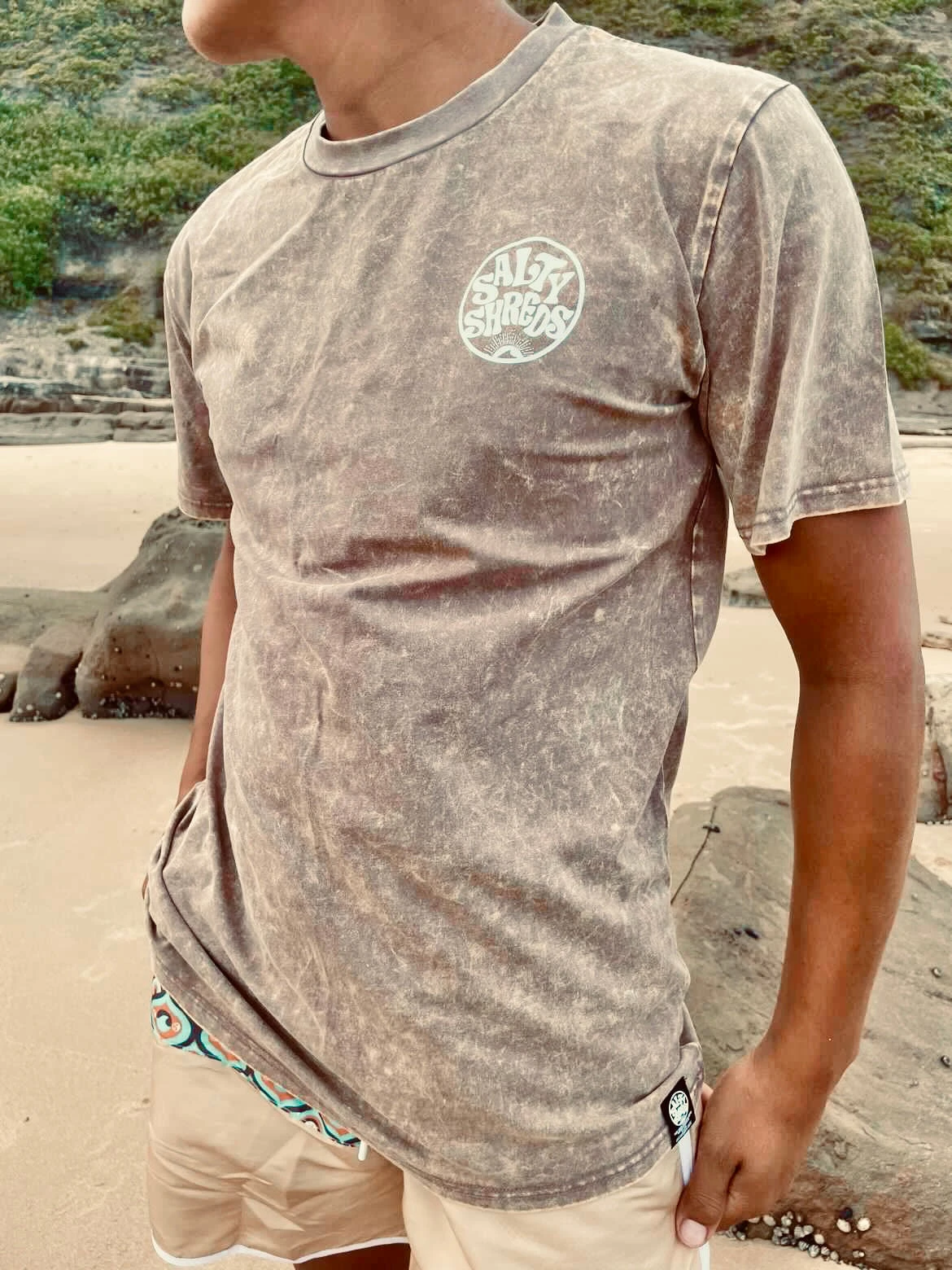 SS logo acid wash tee - mens Salty Shreds SS Logo Acid Wash Tee - Mens -Salty Shreds Shop image f1deba12 e237 4e97 b2bf fa6c8264a2b1 1