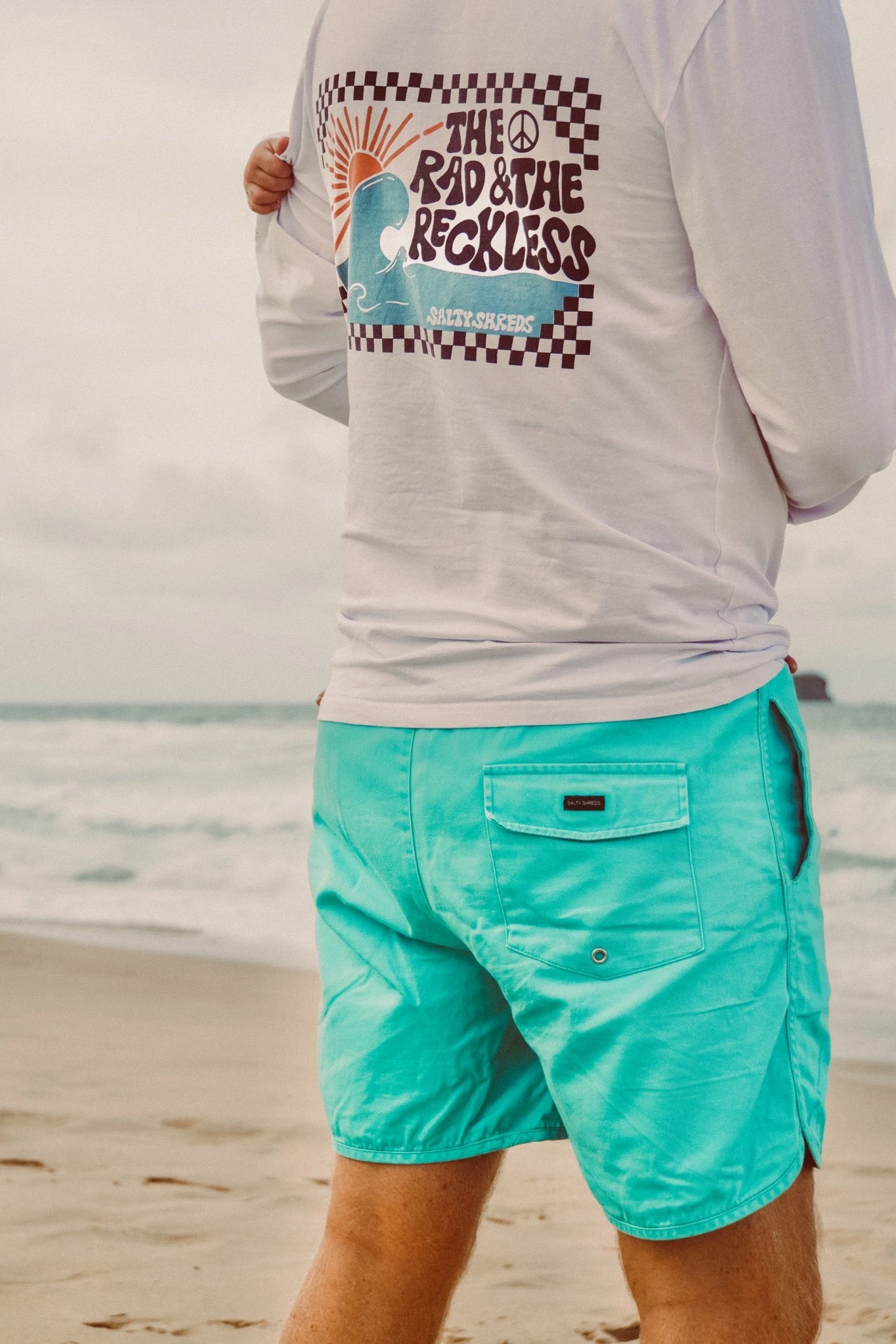 Salty Shreds The Rad & The Reckless Checkerboard L/S Tee - Unisex Adults 3 Salty Shreds The Rad & The Reckless Checkerboard L/S Tee - Unisex Adults