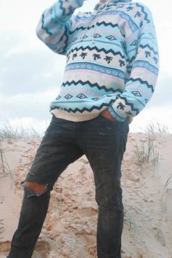 Salty Shreds Surf Wanderer Tribal Knit Hoodie - Mens - PRE ORDER -Salty Shreds Shop image f6f634d9 54a0 46a0 8936 d4a88ac049e6