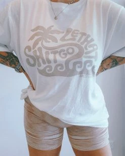 Salty Shreds Lethat Shitgo Organic Oversized Statement Tee - Ladies -Salty Shreds Shop image f9431d14 7c4b 48d4 8581 edb138563097