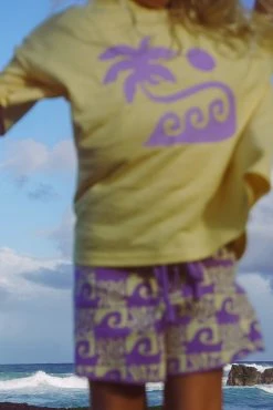 Salty Shreds Endless Waves Organic Knit Short - Purple Yellow - Groms -Salty Shreds Shop image f96e8592 d288 49da 85d0 1cd1bebdcc46 1